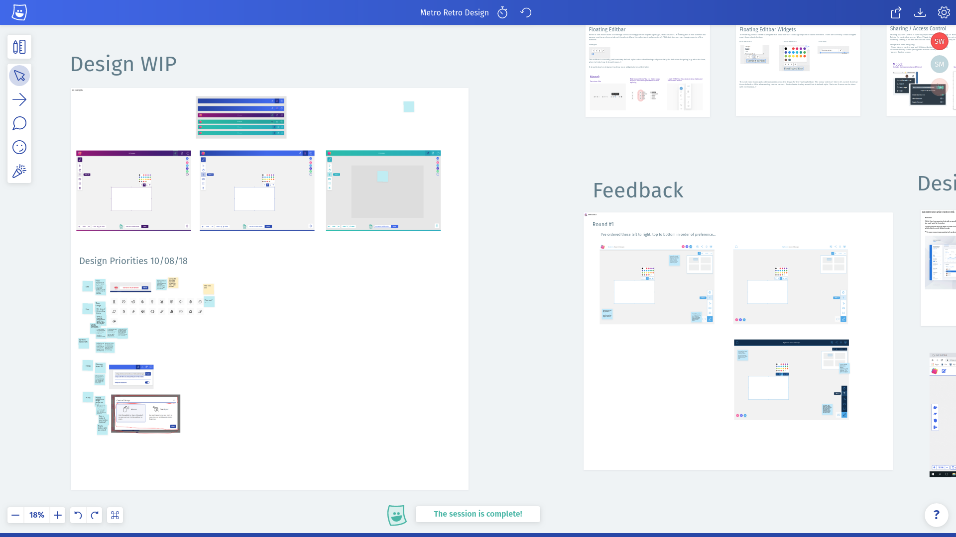 Our first round of feedback.