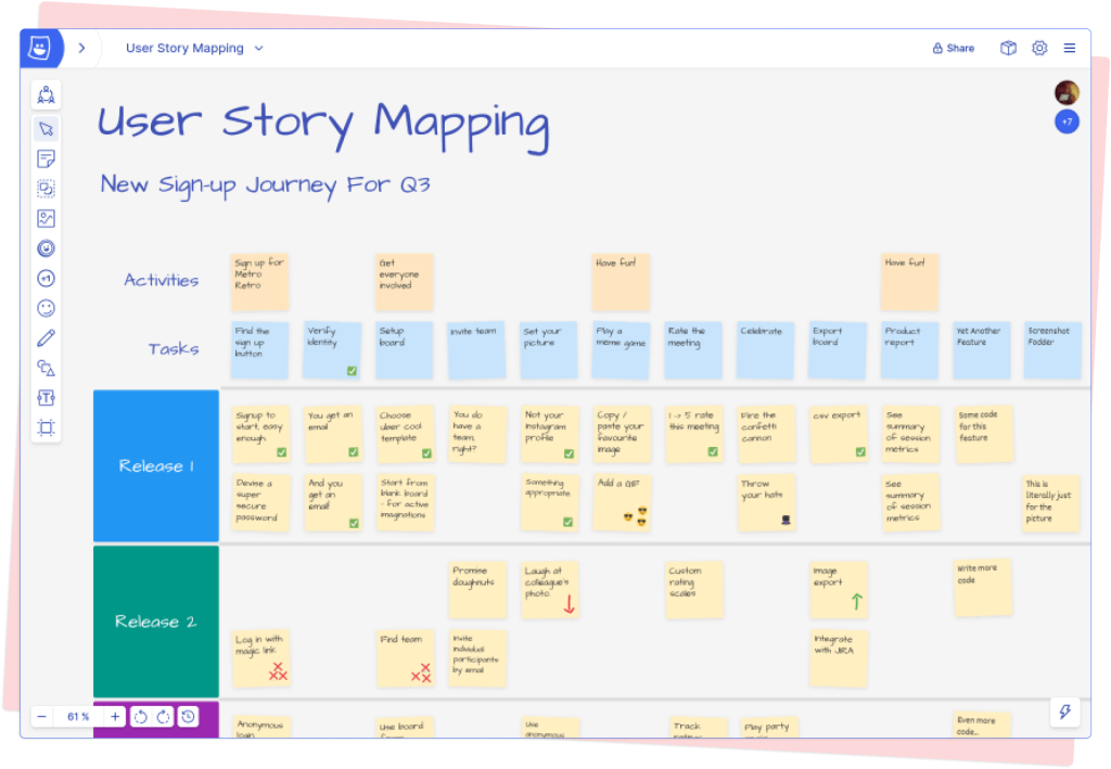 Flexible online whiteboard alternative to Miro